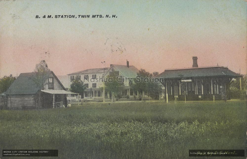 Postcard: Boston & Maine Station, Twin Mountains, New Hampshire